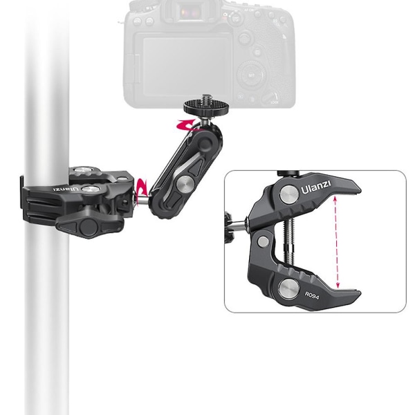 Super Clamp Camera Clamp Mount Monitor 360∼ Ballhead Magic Arm Double Ball Head Adapteri