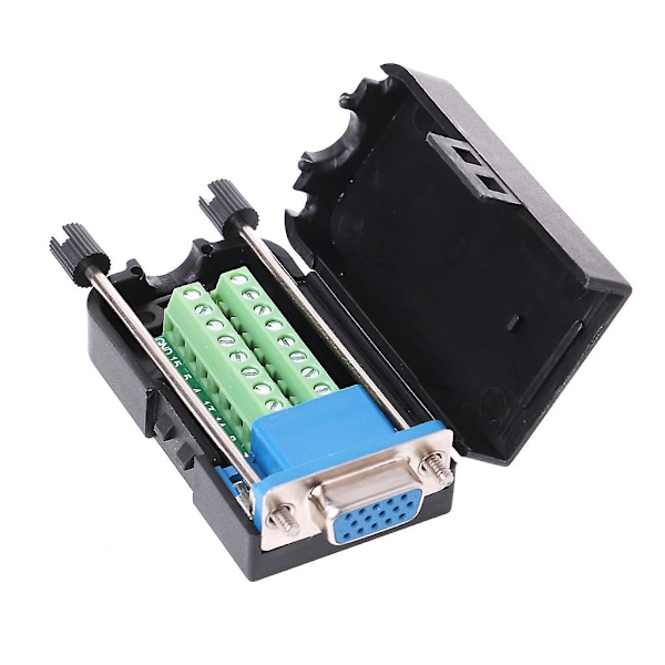D-sub Db15 Vga Hona Hane Plug Breakout Terminals Skruv Typ gör-det-själv-kontakt Female