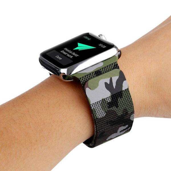 Armband till Apple Watch Milanesisk 42/44mm KAMOUFLAGE