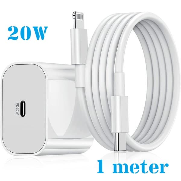 1M USB-adapter 20W USB-C lightning-kabel Laddare kompatibelt med Apple iPhone 13 1 meter