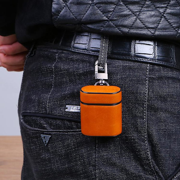 AirPods PU-Läder Fodral LjusBrunt