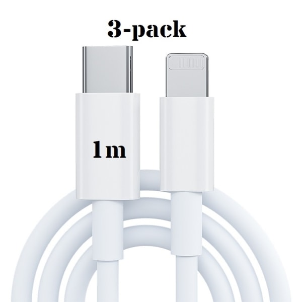 iPhone Laddare - 3st - LADDSLADD - 20W USB-C - Snabbladdare Vit 3 stycken