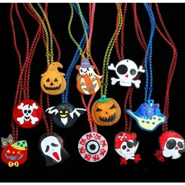 Halloween - lysande halsband - fler-pack - Multicolor 3 Stycken