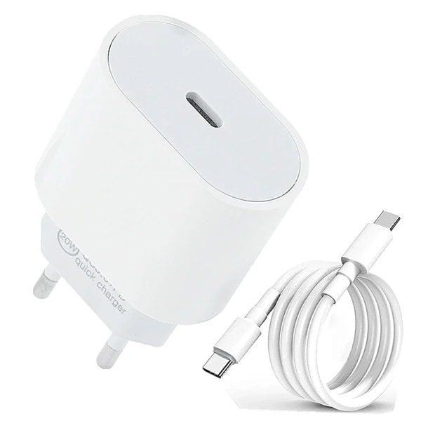 2M USB-adapter 20W USB-C lightning-kabel Laddare Apple iPhone 13