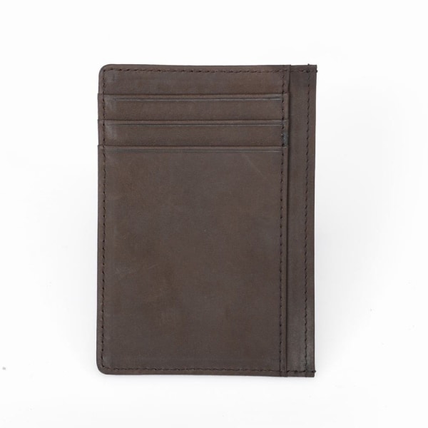 RFID Korthållare Plånbok med Sedelfack - Äkta läder luktar kvalité BRUN