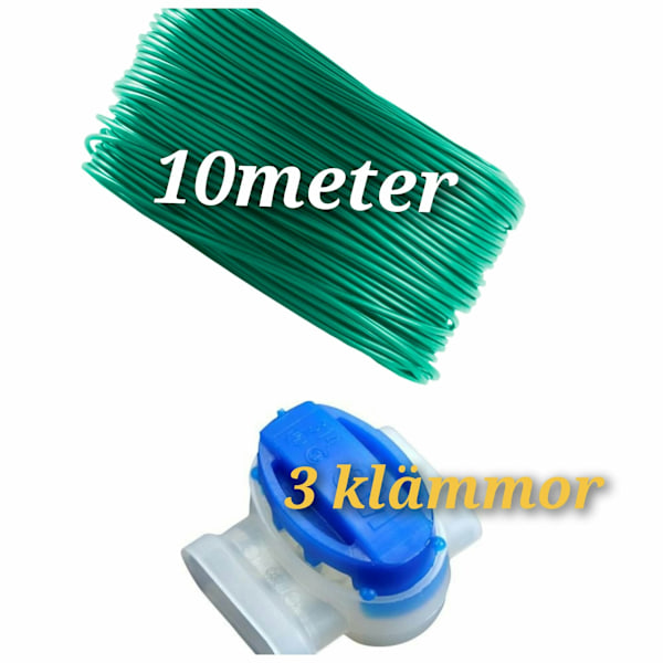 Begränsningskabel + Klämmor 10meter 3 klämmor