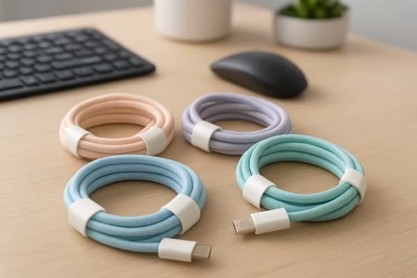 4-pack Färgglada Nylonkablar USB-C till USB-C