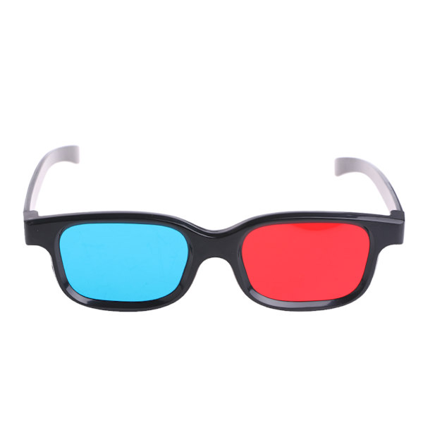 Röda Blå Cyan Anaglyf 3D-glasögon Filmglasögon med Polariserande Linser Upplev 3D Visuell Effekt för Vuxna Barn