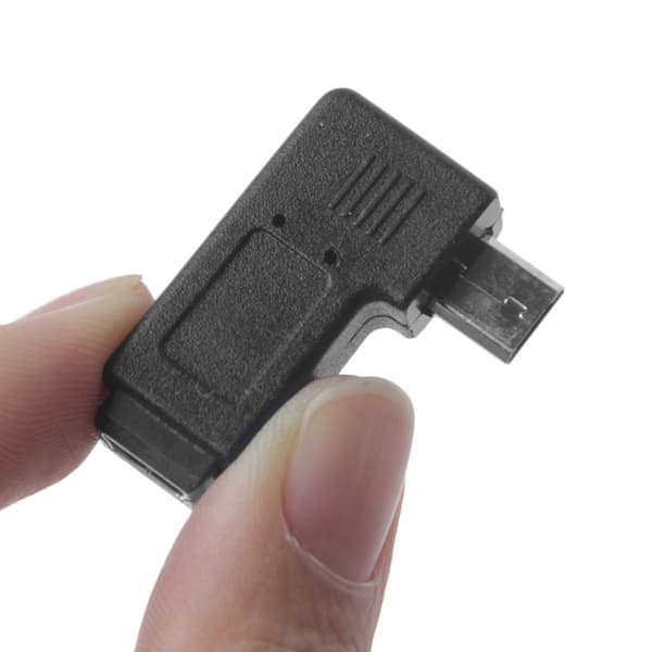 Vasen ja oikea kulma Mini USB 5Pin naaras Micro USB uros datan synkronointisovitin