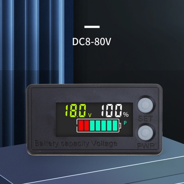 Spänningsmätare Monitormätare Digital voltmätare för litium blybatteri