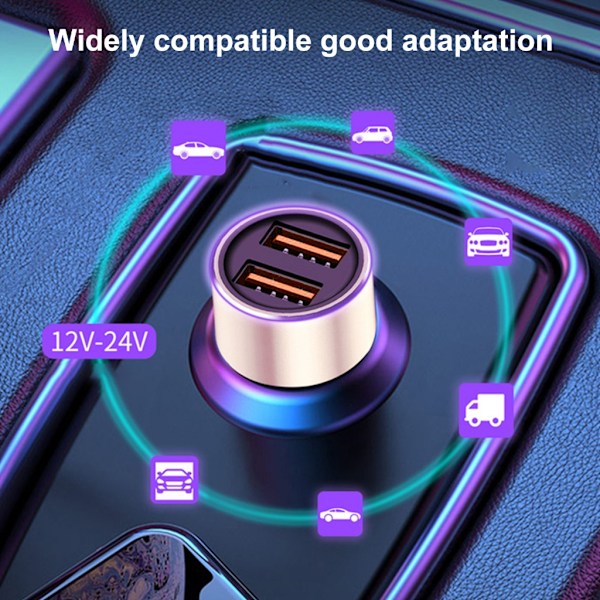 USB Billaddare DC5V 3.4A Utgång Snabb Laddningsadapter null - Gold