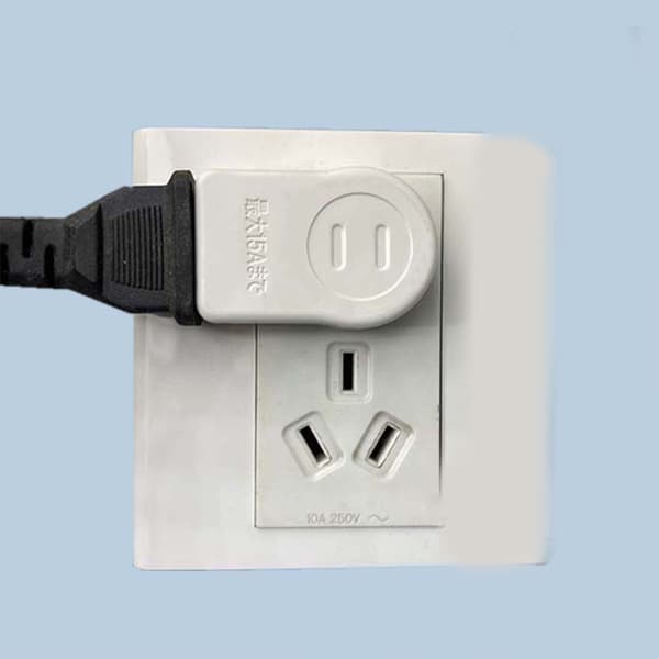Strømforlengelsesadapter 2-pinners 2 uttak Pluggadapter og strømomformer null - Turn left and right