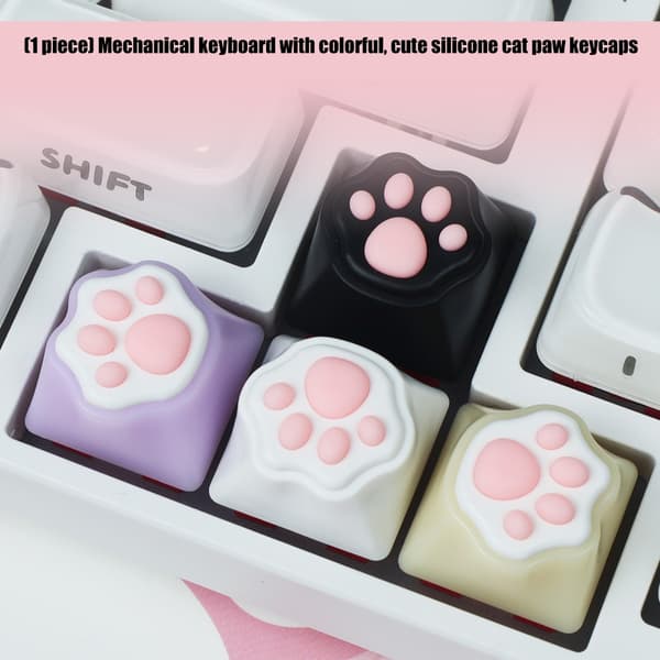 Härlig CatPaw Keycap ABS Mekaniska Tangentbord Keycap för Switchar White