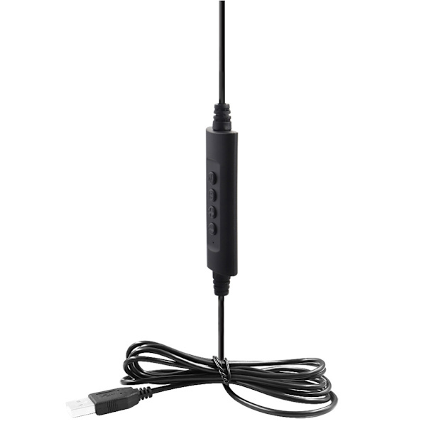 Högkvalitativt USB-headset, Call Center-headset, Hörlurar med volymkontroll