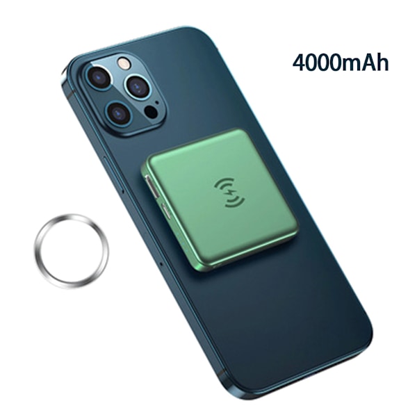Magnetisk Trådlös Powerbank För 12 Pro Max Mini Portabel Laddare Externt Batteri Liten Powerbank För 12 Black