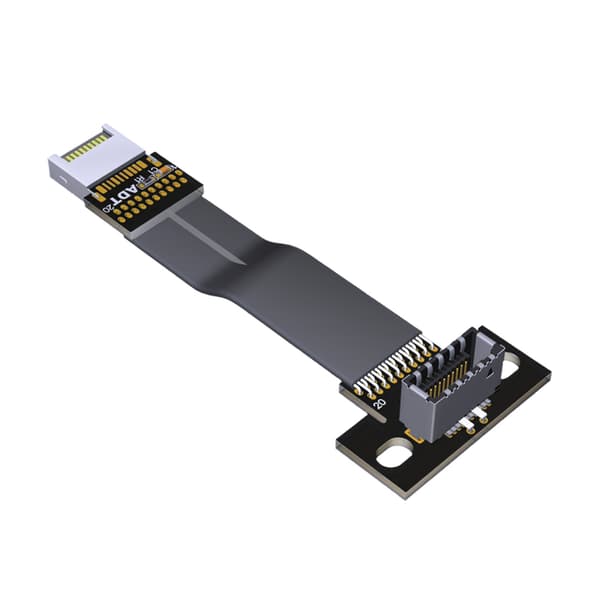USB 3.2 20Pin Gen 2 Type E til Type E forlængerkabel Internt han til hun kabel med skruehul til bundkort 20cm