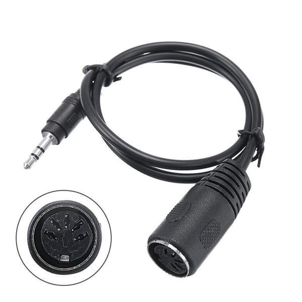 Profesjonell 3,5 mm til Din 5-pinners lydkabel fleksibel adaptertilkobling