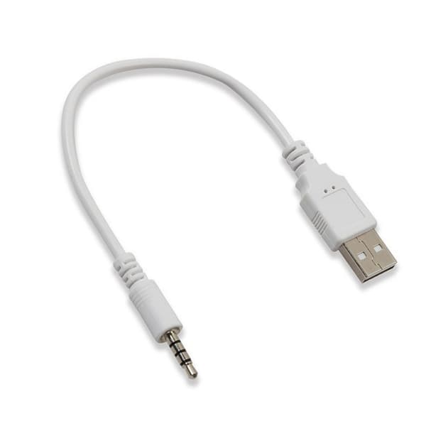USB til 3,5 mm hann lydkabel med dobbel ladefunksjon, multifunksjonell 20 cm