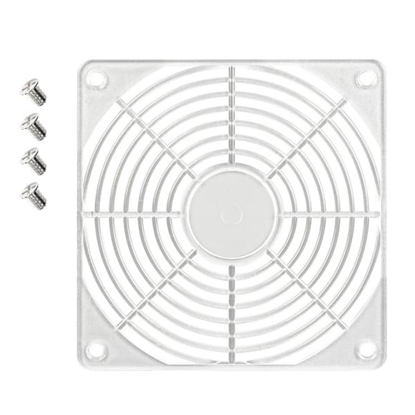 ABS 12 cm PC-køleventilatorbeskyttelsesgitter med skruer til sikker montering White