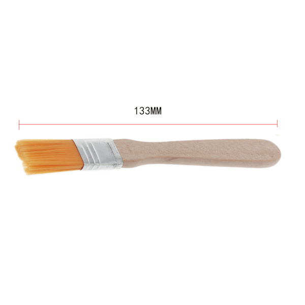 10 st trähandtag borste nylon borstar svetsning rengöringsverktyg för löd flussmedel pasta rester tangentbord Yellow