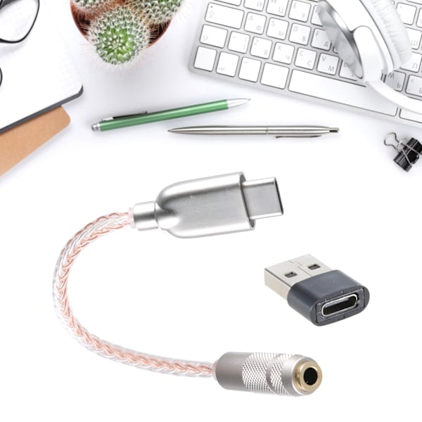 Uppgraderad Digital Ljudförstärkare CX31993 MAX97220 Chip Typ C 3,5 mm AMP HiFi-adapter 32-bitars/384 kHz Hörlurs-DAC-adapter