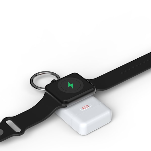 Portabel Trådlös Snabbladdare 1400mAh Externt Batteri för Apple-Watch för IWatch 7 SE 6 5 4 3 2 1 Magnetisk Dockningsstation Ho