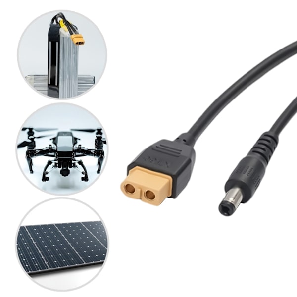 DC5521 til XT60 Adapterkabel Han XT60 Stik Til DC5525 5521 5.5mm Tyk null - 5.5x2.5mm interface