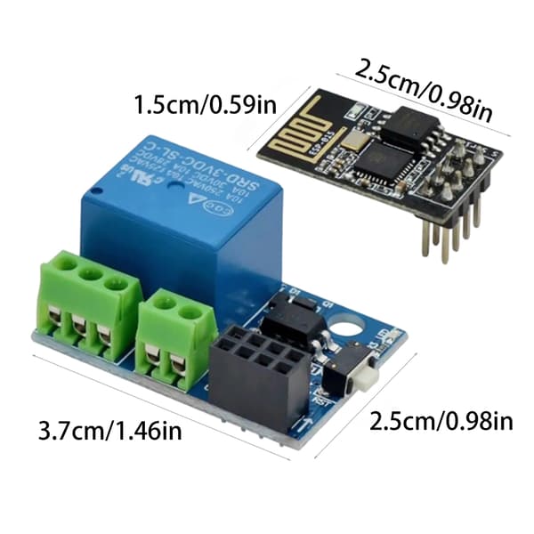 ESP8266 Baseret ESP01S Relæmodul med Androids App Support til IoT Hjemmeautomatiseringssystemer Mobil Enhedsintegration null - With ESP01
