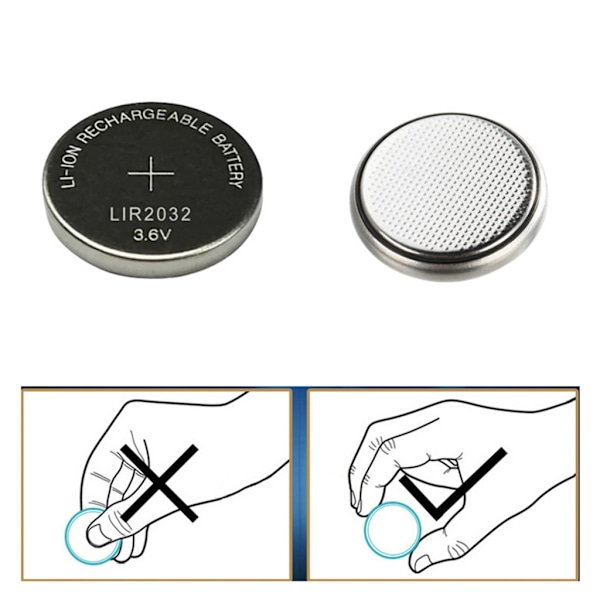 3.6V Knappcellsbatteriladdare för Uppladdningsbara Knappcellsbatterier LIR2032 LIR2025 null - LIR1632