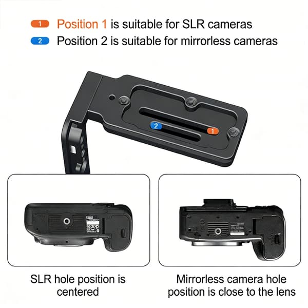 Robust Dobbelt Håndholdt Monteringsbur Til DSLR Kamera Stabilitetsramme null - Handle and cage