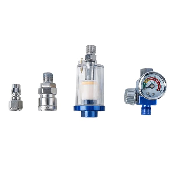 Tilbehør for billakkering Kobberfilter Olje-vannutskiller med regulator Blue - 4 piece set
