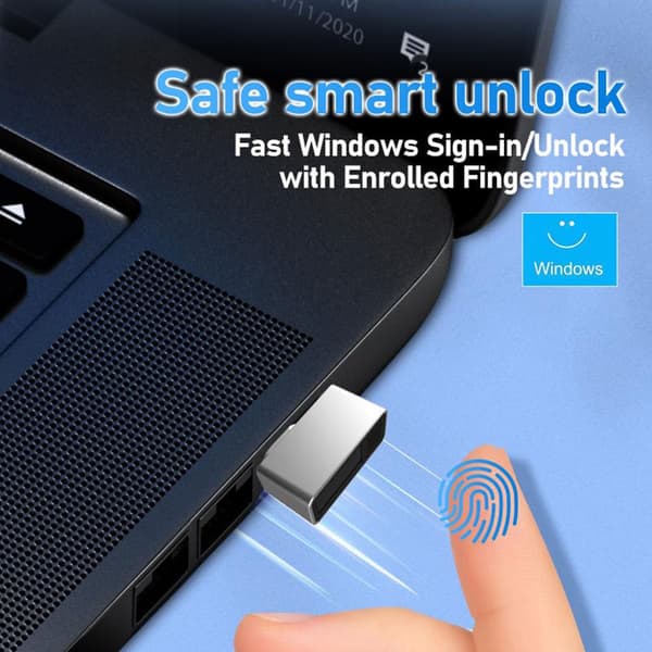 USB C Fingeravtrycksläsare Fingeravtrycksskanner För Enkel Window-enhet