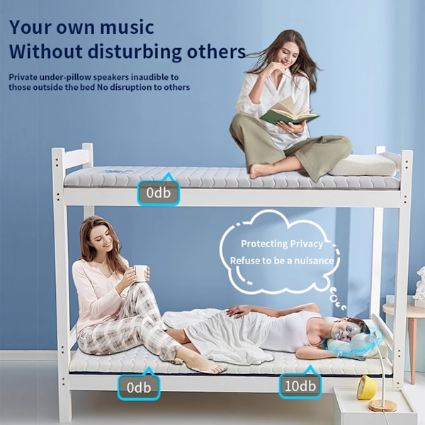 Lille pudebetræk ideel til søvn og meditation Bluetooth-kompatibel White