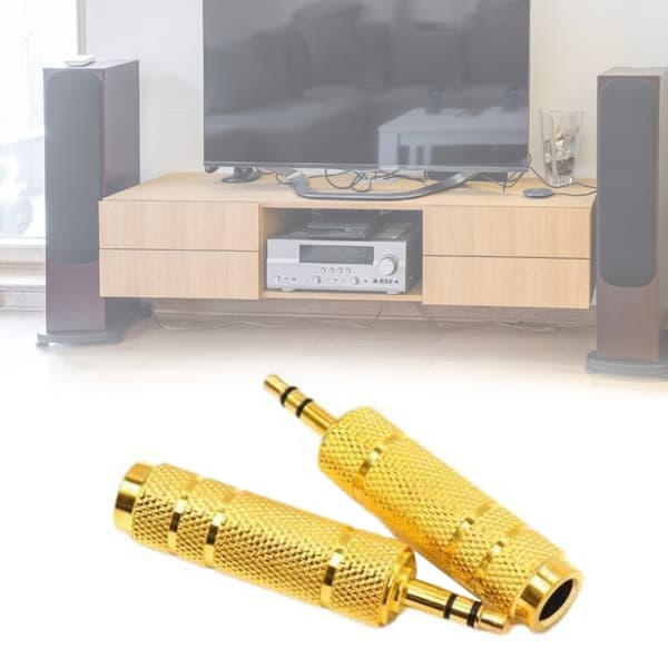 Lydkonvertere 1/8 tomme til 1/4 tomme lydadapter til musikinstrument null - 1pc
