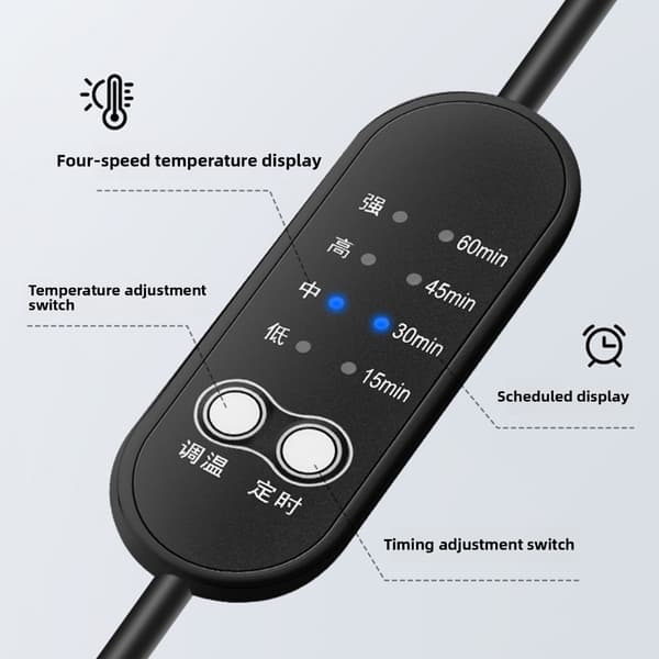 Fleksibel USB til DC35135 ladekabel med timer og temperaturjustering