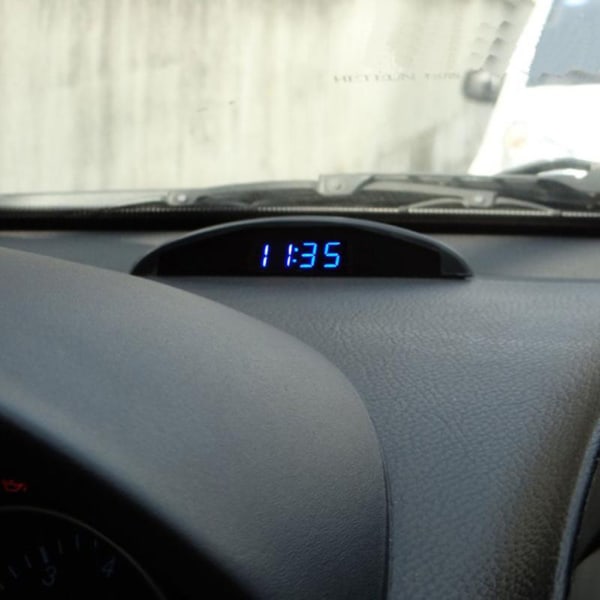 LED digital watch för bil Mini digital klocka för tidsvisning Automobile C