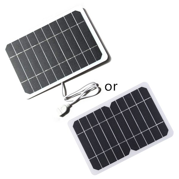 Utendørs 5V bærbar solcelleladerpanel lett solcellepanel med 50 cm kabel