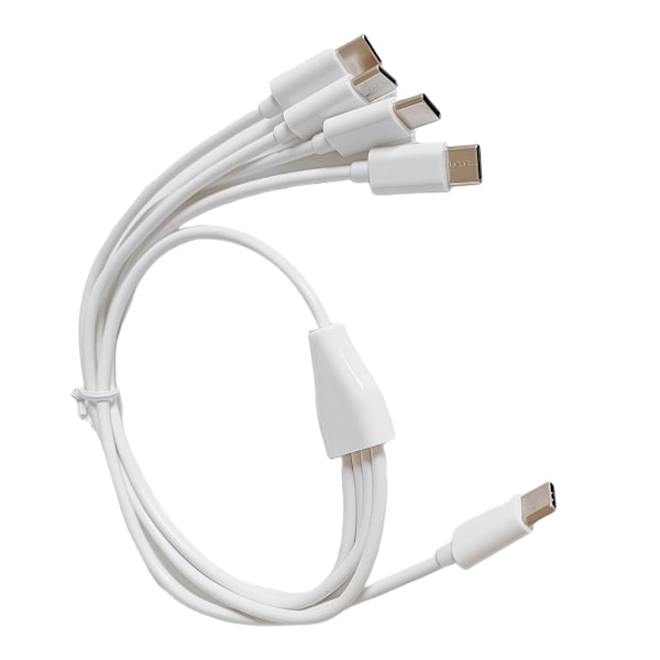 4-i-1 USB Type-C Laddningskabel Universell för Telefoner Surfplattor Pads Strömförsörjning White