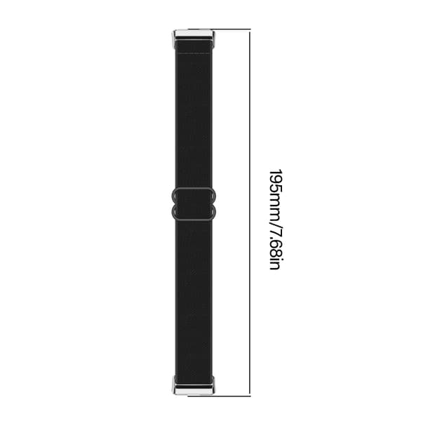 Nylon elastisk strikket urrem til Band 10 9 8 armbånd Black