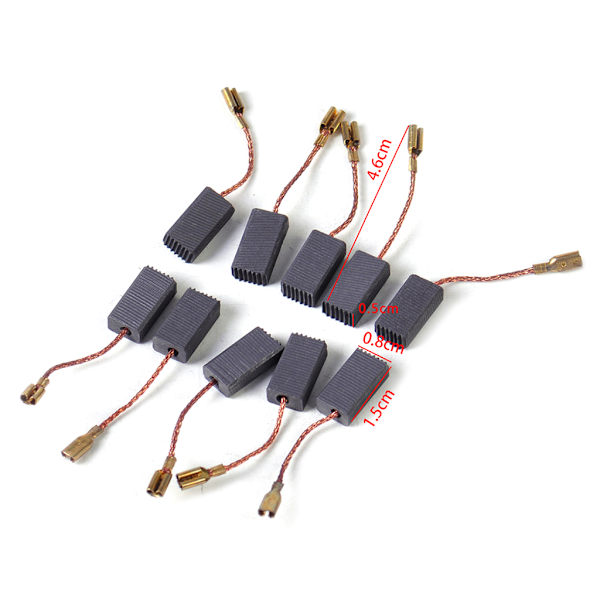 10x Kolborste Ersättning för BOSCH GWS 580 GWS 850 C GWS6-100 D11 för Rotationshammare Borrmaskin Cirkelsåg