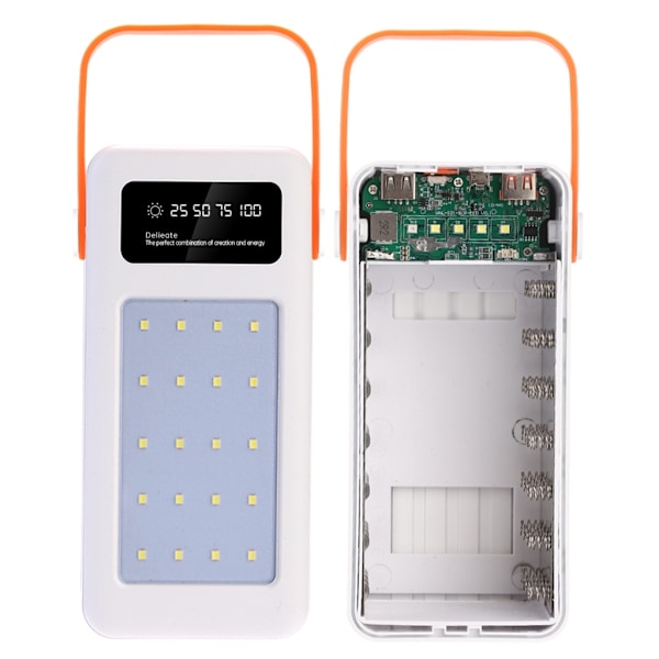 Portabel Laddare Utan Batterier, Hölje för 35st 18650 Batterier, Power Bank Skal null - White fast charge