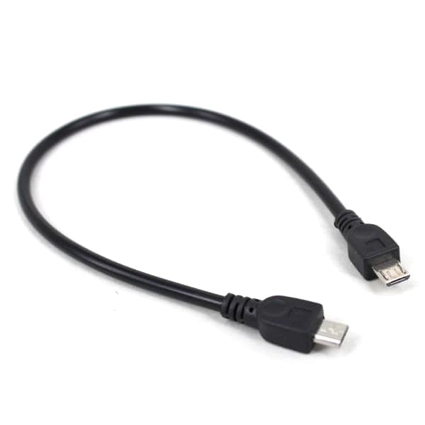 25 cm Micro USB uros-Micro USB uros -johto Sync OTG latausdatakaapeli puhelin Black