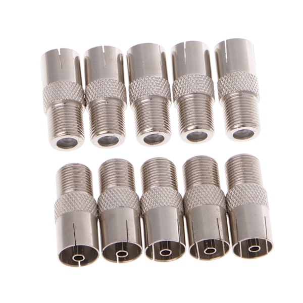 10 st F-kontakt Hon till TV PAL Hon RF Koaxial Adapterkontakt
