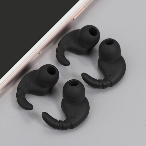 Sidestabilisatorfinner Vinge Ørepropper Silikone Ørepropper Ørekroge til JBL Black