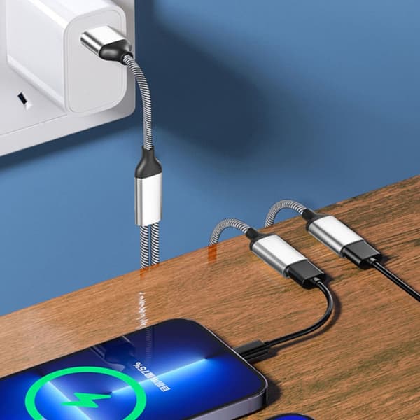 Ersättnings USB C Hane till 3 USB C Hona Splitter Förlängningsadapter 30cm null - One for two