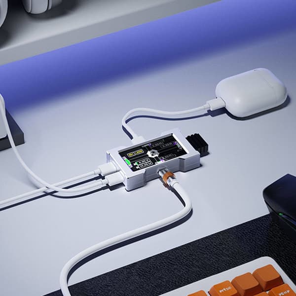 Hurtig USB2.0 Gaming Hub med 5 porte og tilpasseligt displaytilbehør Black