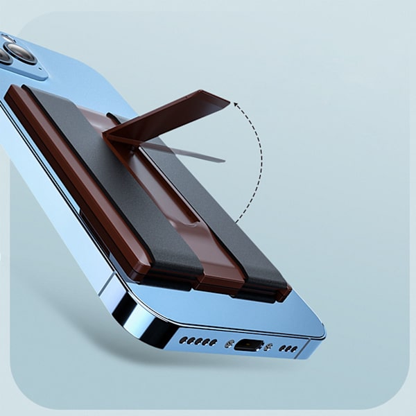 Fingerhållare Loop för mobiltelefon Finger Strap Grip Mobiltelefon Finger Kickstand Skrivbordsbilfäste Telefonhållare Stativ Brown