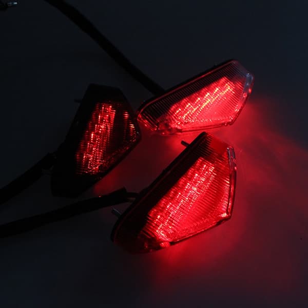 Tilpasselig Motorcykel Blinklys Flere Farvemuligheder ABS-hus 12V System Red