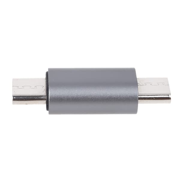 Mini Universal Type C Han til Type C Han Konverter til Smartphone Laptop Tablet Silver