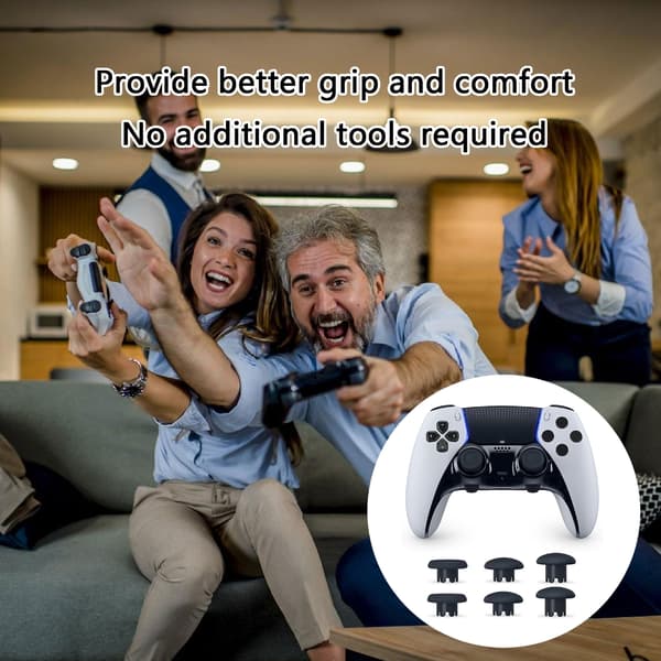Handkontroll Trigger Knappar Analog Joystick Metall Tumspakar för Handkontroll Black
